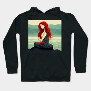 Mermaid on a rock. Hoodie